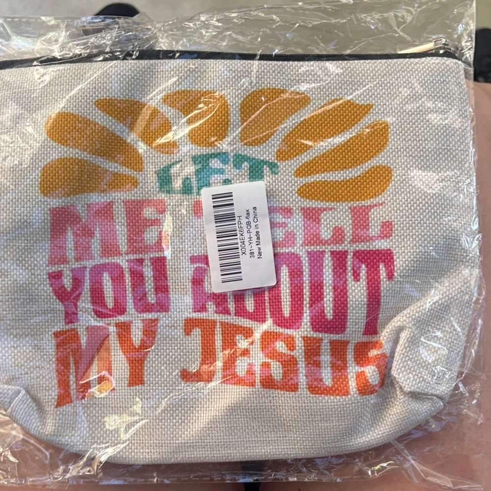 Colorful Canvas Tote Bag Jesus